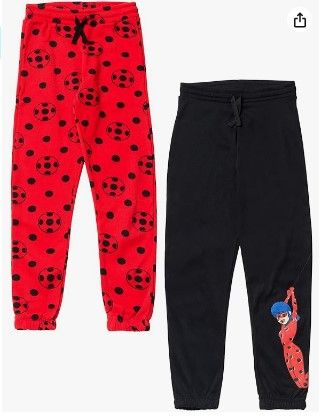 Photo 1 of 5T-Miraculous Ladybug Girls Fleece 2 Pack Leggings Little Kid to Big Kid
