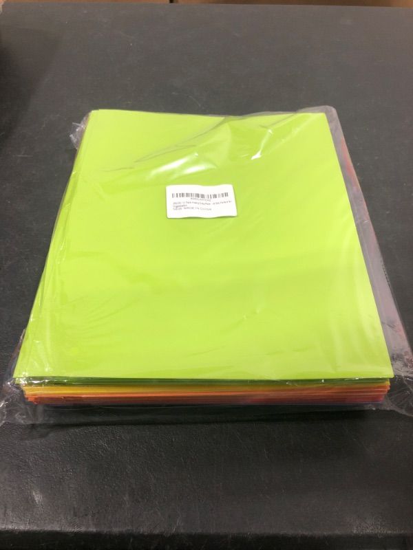 Photo 2 of JISUSU Heavy Duty Plastic Folders with Pockets and Prongs-6Pack?2 Pocket Plastic Folder with Brads, 6 Assorted Colors 3 Prong Pocket Folders with Business Card Slot, Perfect for School, Home, Office 6 pcs Blue?purple,orange ,Red ,Yellow and Green - 6 Colo