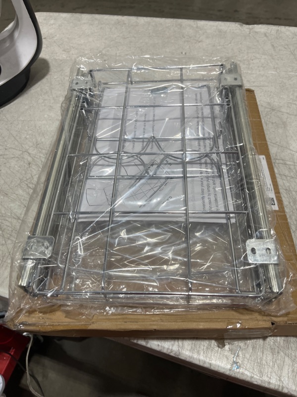 Photo 1 of Pull Out Trash Can Under Cabinet, Adjustable Slide Out Shelf for Kitchen Trash Can Under Sink, Slide-Out Cabinet Trash Can Pull Out Kit- bin not Included Color