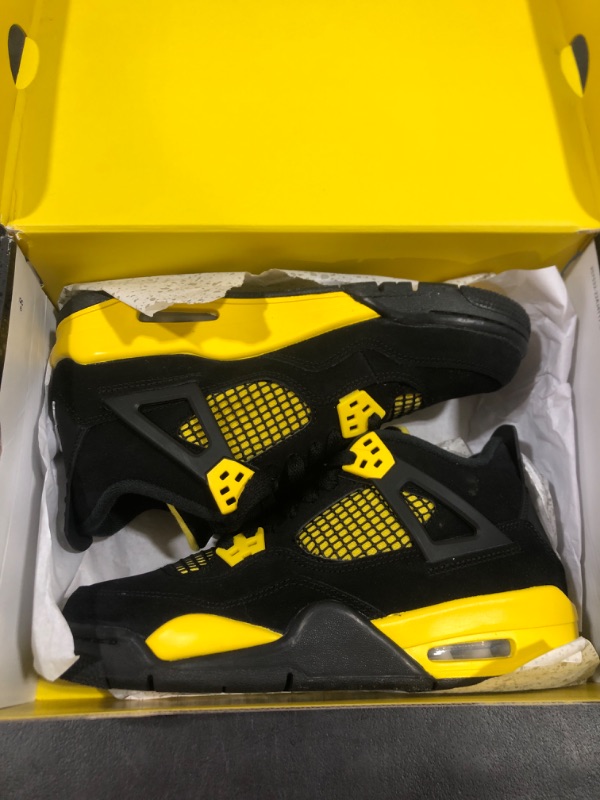 Photo 2 of Air Jordan 4 Retro - 308497 106 6 Big Kid Black/White-tour Yellow