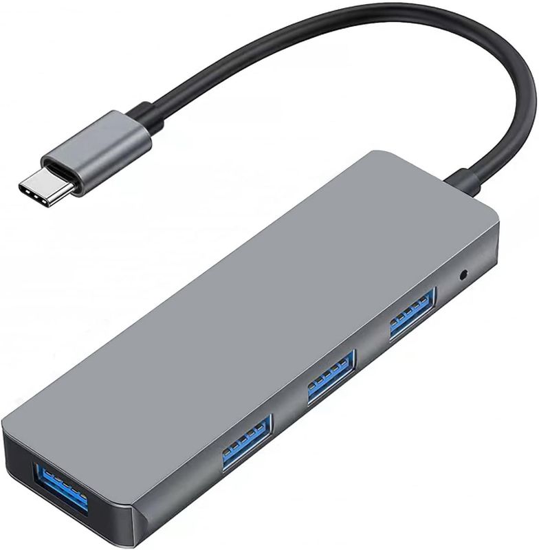 Photo 1 of GVRIOY USB C to USB 3.0 Hub, 4 USB 3.0 USB C Docking Station, to USB Dock, Multiple Ports Adapter Compatible with MacBook Air Pro, Surface Pro, Dell XPS, Chromebook and More Laptops 