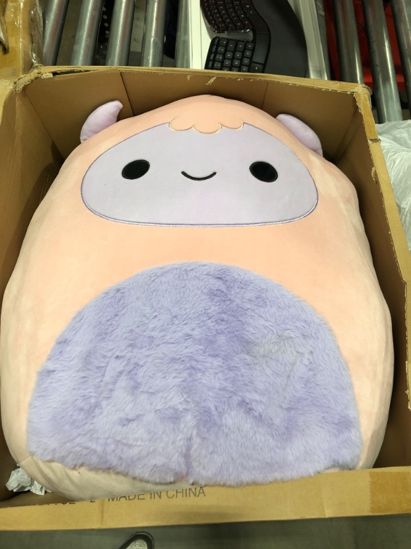 Photo 2 of Squishmallows Original 20-Inch Ronalda Pink and Purple Yeti - Jumbo Ultrasoft Official Jazwares Plush