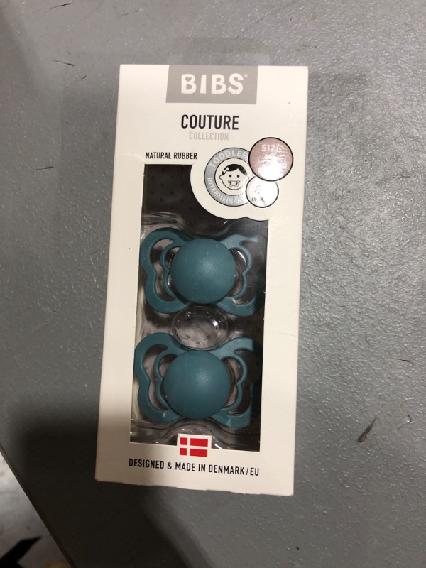 Photo 1 of BIBS Pacifiers - Couture Collection | BPA-Free Baby Pacifier | Made in Denmark | Set of 2 Petrol Color Premium Soothers | Size 0-6 Months https://a.co/d/dycGwd8