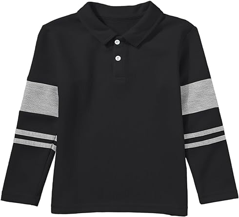 Photo 1 of blibean Boys Long Sleeve Polo Shirt Zip Up Neckline Size 6-15 Years