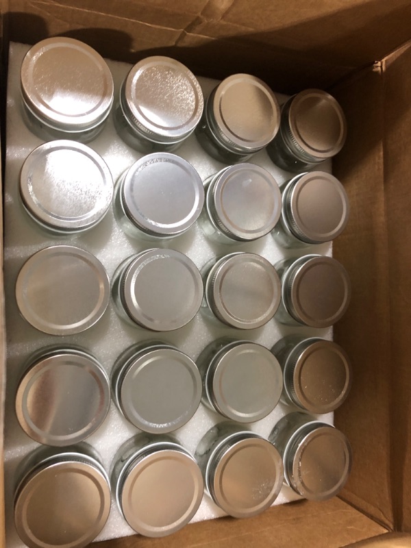 Photo 2 of 12oz Glass Jars With Lids Regular Mouth 20 Pack -Mason Jars 12 oz For Crafts, Meal Prep, Canning Jars For Food Storage Frascos De Vidrio Con Tapa Para Conservas-with 20 Chalkboard Stickers-Silver Lid