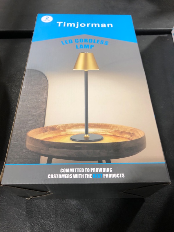 Photo 1 of 2 Pack LED CordlessTable Lamp,4000mAh Rechargeable Battery Desk lamp,3 Level Brightness Night Light, Metal Shell,Minimalist Design, for Couple Dinner/Coffee Table/Restaurant/Bedroom(White 2pack)
