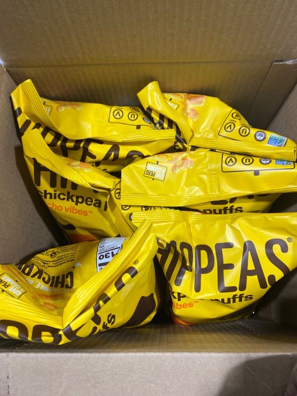 Photo 2 of Hippeas Chickpea Puffs, Vegan Nacho Vibes, 4 Ounce (Pack of 6), 4g Protein, 3g Fiber, Vegan, Gluten-Free, Crunchy, Plant Protein Snacks
