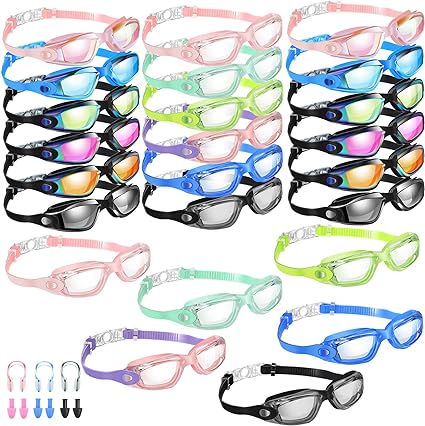 Photo 1 of 15 Pack Swim Goggles, Anti Fog Swimming Equipment with Protection Polarized Women Men Swimming Goggles