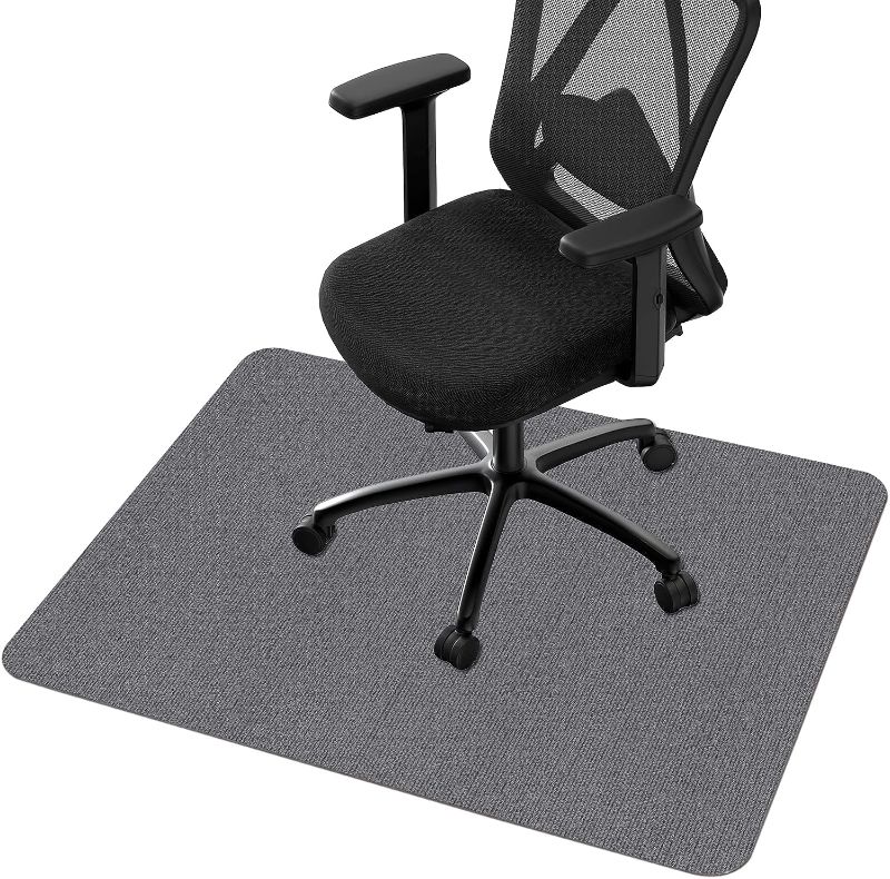 Photo 1 of Chair Mat for Hard Floors,Computer Gaming Chair Mat,Office Chair Mats for Hardwood & Tile Floor,Large Anti-Slip Floor Protector Rug,Anti-Slip,Easy to Clean,Light Grey(48"x36")
