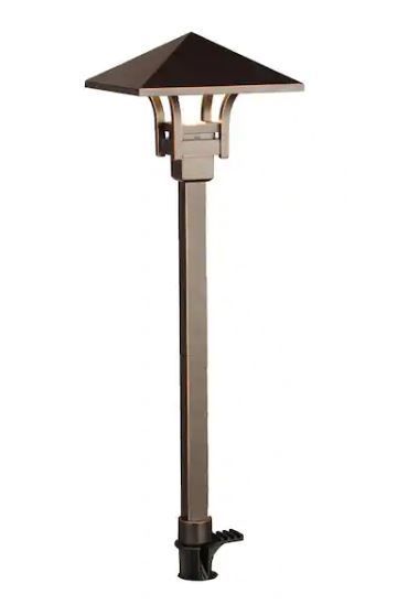 Photo 1 of 25-Watt Equivalent Oil Rubbed Bronze Integrated LED Outdoor Landscape Path Light
