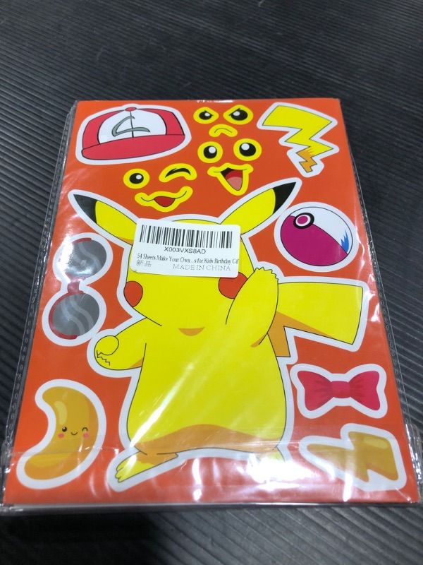 Photo 1 of 54 Pack Pokémon Pikachu Graffiti Stickers Around Riman Luggage Cart Guitar Scooter Mobile Phone Waterproof Decoration Kids Gifts
