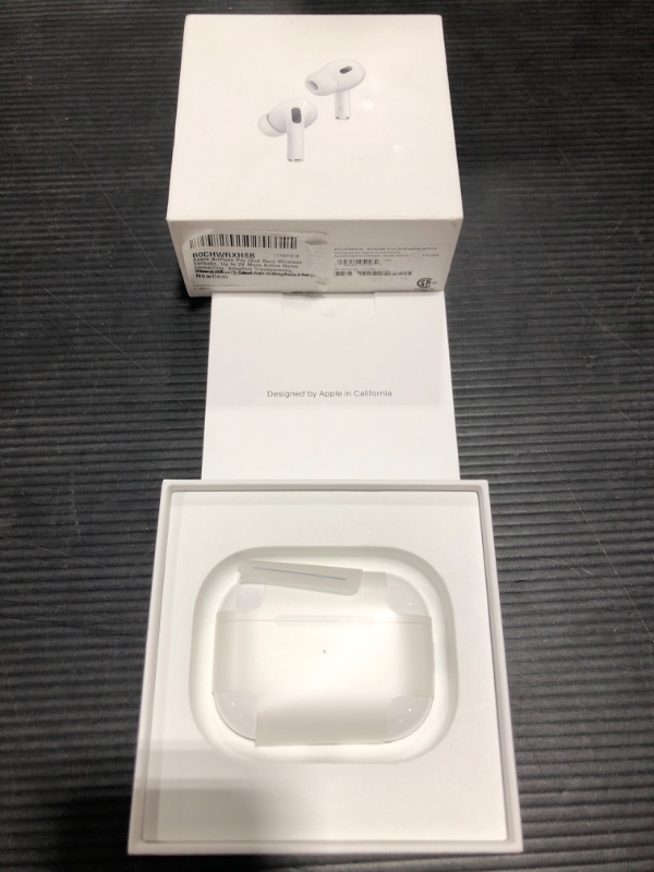 Photo 2 of Apple AirPods Pro (2nd Generation) Wireless Ear Buds with USB-C Charging, Up to 2X More Active Noise Cancelling Bluetooth Headphones, Transparency Mode, Adaptive Audio, Personalized Spatial Audio USB-C Without AppleCare+