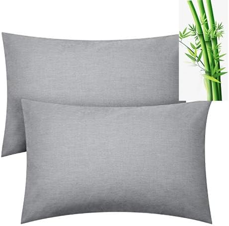 Photo 1 of 2 pk- Cotton King Size Pillowcase - 2 Pack Set 20x40 Inch-Lightweight Super Soft Excellent Quality Gray Pillow Cases with Envelope Closure