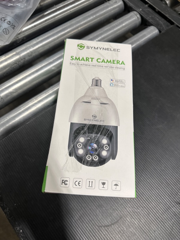Photo 1 of 5GHz/2.4GHz Light Bulb Security Camera Outdoor Waterproof 2K, SYMYNELEC 5G Dual Band Wireless WiFi Light Socket Security Camera, 4MP Smart Cam with Color Night Vision Human Motion Detection IP65 Alexa 5G/2.4GHz Black&White 1 Pack