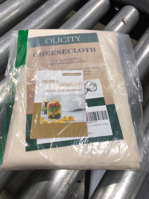 Photo 2 of Olicity Cheesecloth, Grade 100, 45 Sq Feet, Reusable Ultra Fine Cheese Cloths for Straining, Unbleached Butter Muslin Cloth for Cooking, Cold Brew Coffee, Halloween Decorations - 5 Yards Grade 100 5Yards