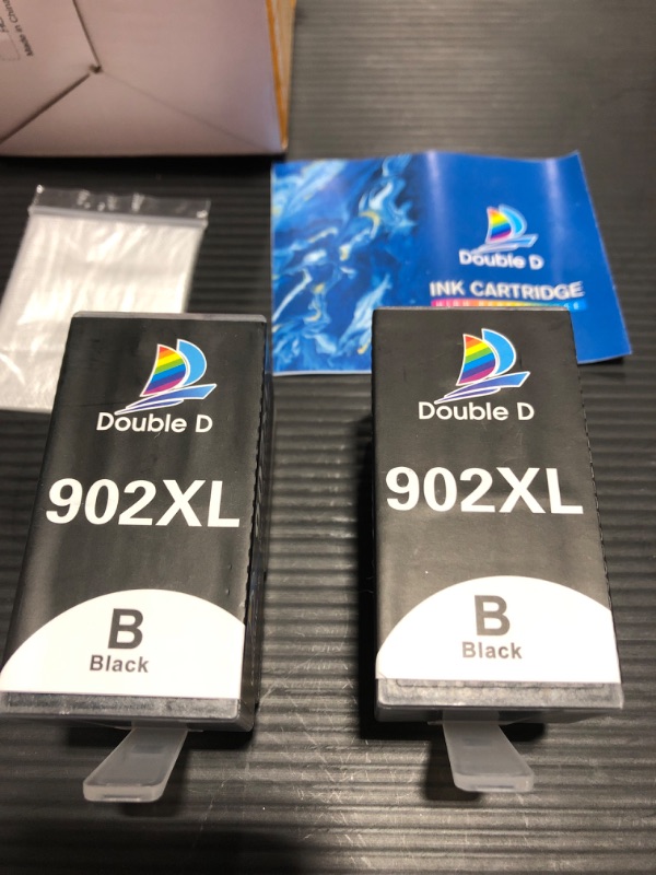 Photo 1 of DOUBLE D Compatible 902XL Black Ink Cartridges Replacement for 902 902XL Black (Upgrade Chip) for OfficeJet 6950 6960, Officejet Pro 6978 6962 6968 6975 6960 6970 6950 6954 6979 6951 Printer (2Black)