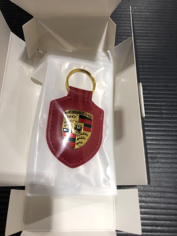 Photo 2 of GENUINE Porsche Crest Keyring Red
