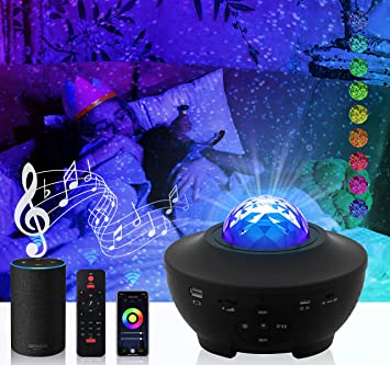 Photo 1 of 
star Projector, Large Coverage Area Galaxy Lights Projector, WiFi APP Remote Control & Alexa Voice Control, Music Sync Aurora Projector with Bluetooth Speaker, Ambiance Night Light