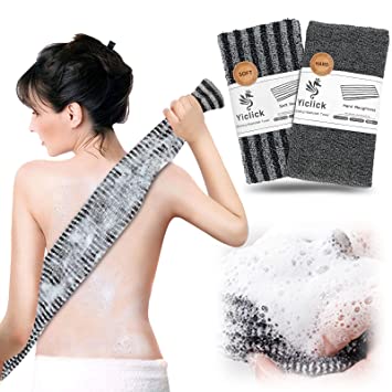 Photo 1 of Yiclick Japanese Premium Exfoliating Washcloth Towel - Exfoliating Body Scrubber, Loofah Wash Sponge - Korean & Japanse & African Washcloth - Rough Exfoliating Back Scrubber - for Rough Skin