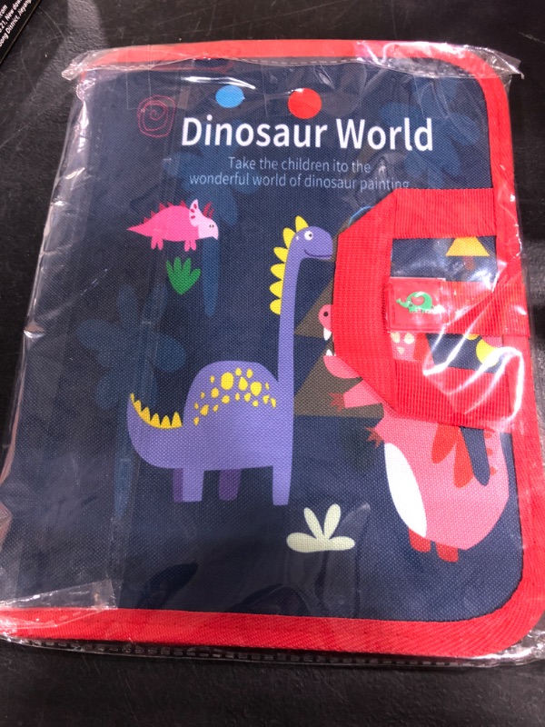 Photo 2 of Austinstore Children Wipeable Recycled Double-Sided Drawing Album Graffiti Board Kids Toys - Dinosaur
