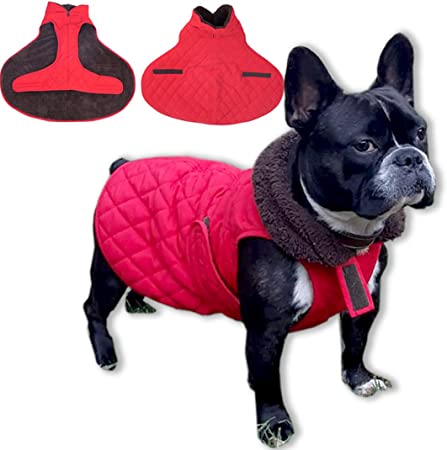 Photo 1 of 70CM H.S.C PET Red Dogs Waterproof Soft-Shell Warm Cotton Jacket Fleece Inside Cold Weather Coats for Doggy & Puppy Velcro Easy Dressing & Undressing
