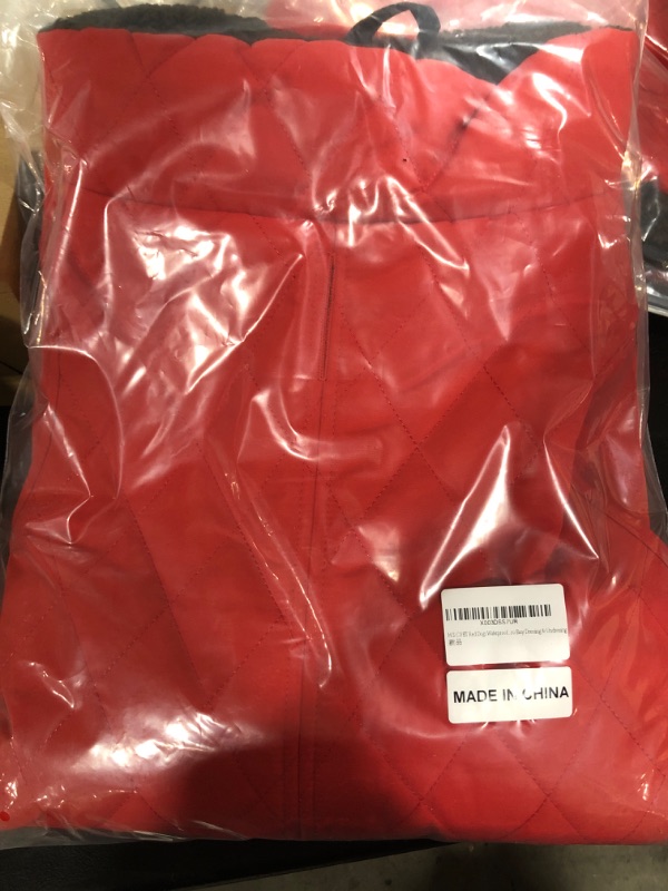 Photo 2 of 70CM H.S.C PET Red Dogs Waterproof Soft-Shell Warm Cotton Jacket Fleece Inside Cold Weather Coats for Doggy & Puppy Velcro Easy Dressing & Undressing
