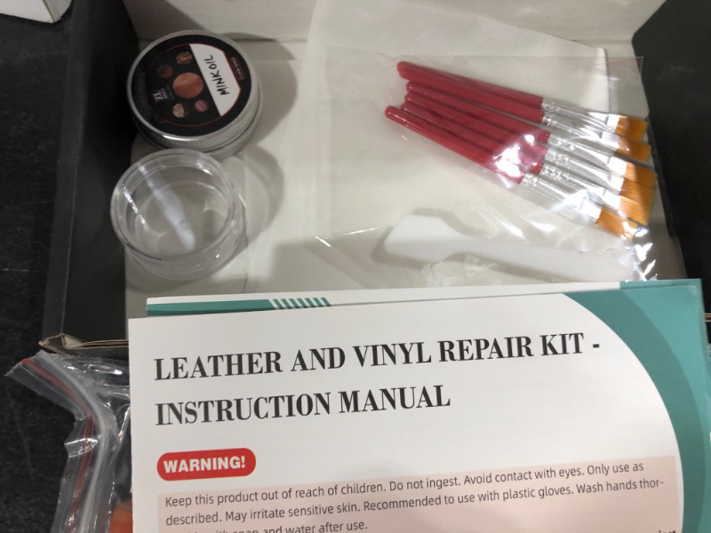 Photo 3 of  Leather Repair Kit for Furniture, Sofa, Jacket, Car Seats and Purse. Super Easy Instructions to Match Any Color, Restore Any Material, Bonded, Italian, Pleather, Genuine

