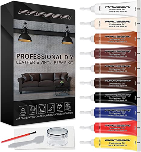 Photo 1 of  Leather Repair Kit for Furniture, Sofa, Jacket, Car Seats and Purse. Super Easy Instructions to Match Any Color, Restore Any Material, Bonded, Italian, Pleather, Genuine
