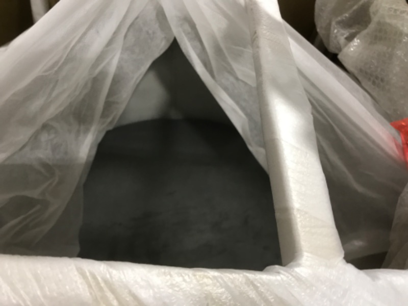 Photo 1 of Iconic Home Finley Counter Stool Chair Velvet Upholstered Rolled Shelter Arm Design Half-Moon Goldtone Solid Metal U-Shaped Base Modern Contemporary, Grey Grey Counter Stool (GOLDTONE)