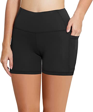 Photo 1 of BALEAF Women's 5" High Waist Biker Shorts Workout Yoga Running Gym Spandex Shorts Side Pockets SIZE L 
