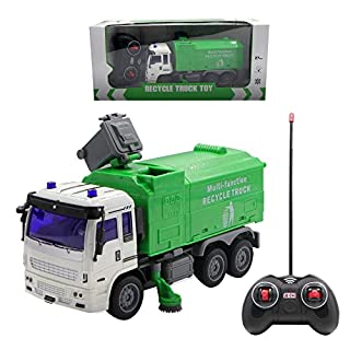 Photo 1 of Garbage Truck Toys, Dump Recycling Garbage Truck Toy with Light and Sounds, Toy Set (B0944B9YJK)
