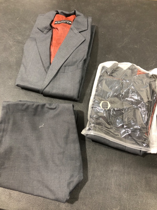 Photo 2 of Addneo Boys Formal Suits Set Outfit with Dress Shirt and Bowtie Dark Gray 5pc 10 Years