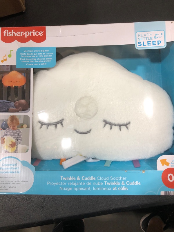 Photo 2 of Fisher-Price Twinkle & Cuddle Cloud Soother, Plush Crib-attaching Sound Machine with Lights for Infants and Toddlers