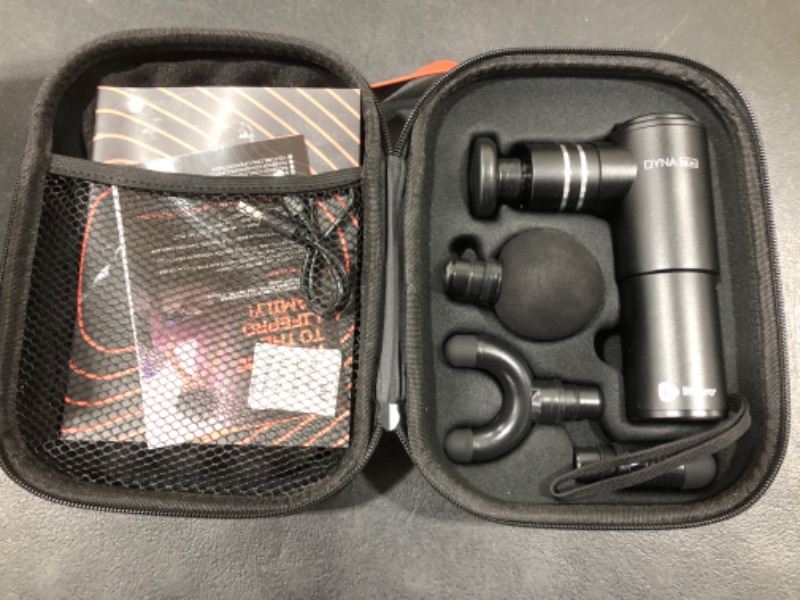 Photo 1 of LifePro Mini Massage Gun Deep Tissue Massager - DynaMini Portable Percussion Muscle Massager Gun for Pain Relief - Super Small & Quiet Muscle Massage Gun with Easy Carry Case for On The Go Usage Black