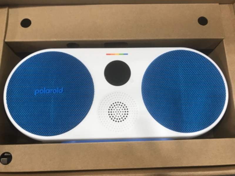 Photo 2 of Polaroid P3 Music Player (Blue) - Retro-Futuristic Boombox Wireless Bluetooth Speaker Rechargeable with Dual Stereo Pairing Blue P3