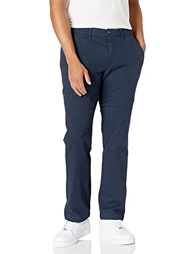 Photo 1 of Amazon Essentials Men's Athletic-Fit Casual Stretch Chino Pant (Available in Big & Tall), Navy, 32W X 34L
