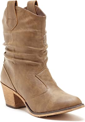 Photo 1 of Charles Albert Women's Modern Western Cowboy Distressed Boot with Pull-Up Tabs 9
