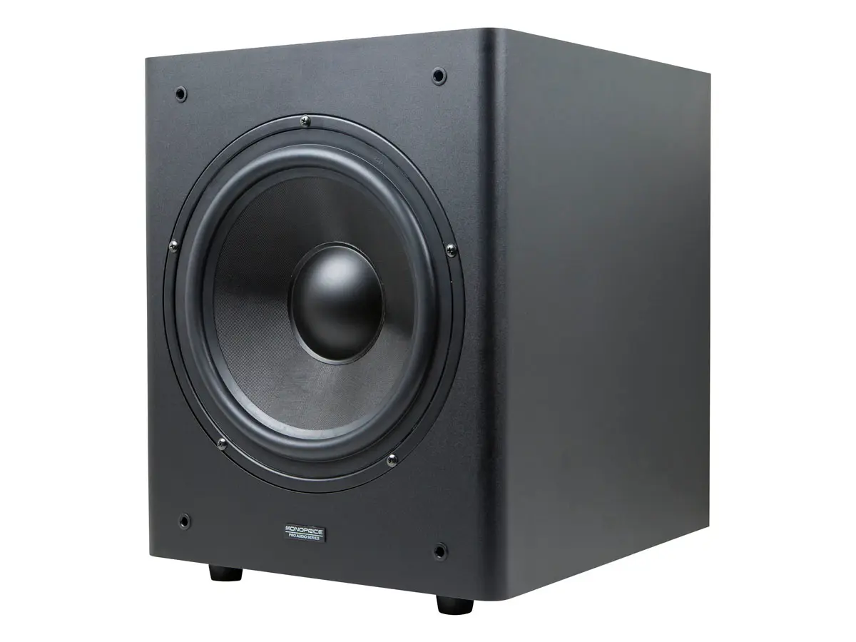 Photo 1 of Monoprice 10in Powered Studio Multimedia Subwoofer with 200W Class AB Amp and Composite Cone
