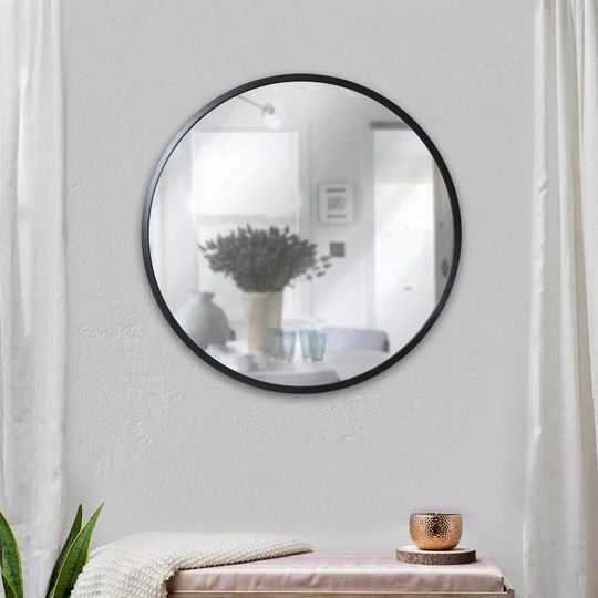 Photo 1 of 20" Round Wall Mirror for Entryways, Washrooms and Living Rooms
