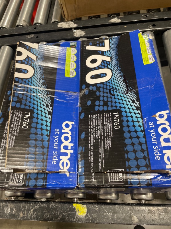 Photo 5 of Brother Genuine TN760 2-Pack High Yield Black Toner Cartridge with approximately 3,000 page yield/cartridge