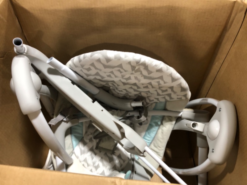 Photo 2 of Ingenuity ConvertMe 2-in-1 Compact Portable Baby Swing & Infant Seat, Battery-Powered Vibrations, Automatic Sway, Nature Sounds - Raylan