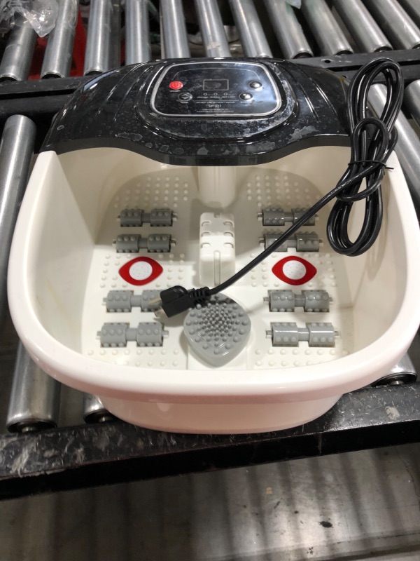 Photo 2 of Foot Spa Bath Massager with Heat, Epsom Salt,Bubbles, Vibration and Red Light,8 Massage Roller Pedicure Foot Spa Tub for Stress Relief,Foot Soaker with Acupressure Massage Points&Temperature Control