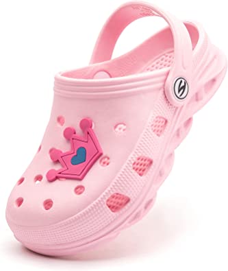 Photo 1 of BODATU Boys Girls Garden Clogs Kids Slip On Beach Shoes Children Sandals for Indoor Outdoor -marked as size 30. It looks like a 2/3 in kids size