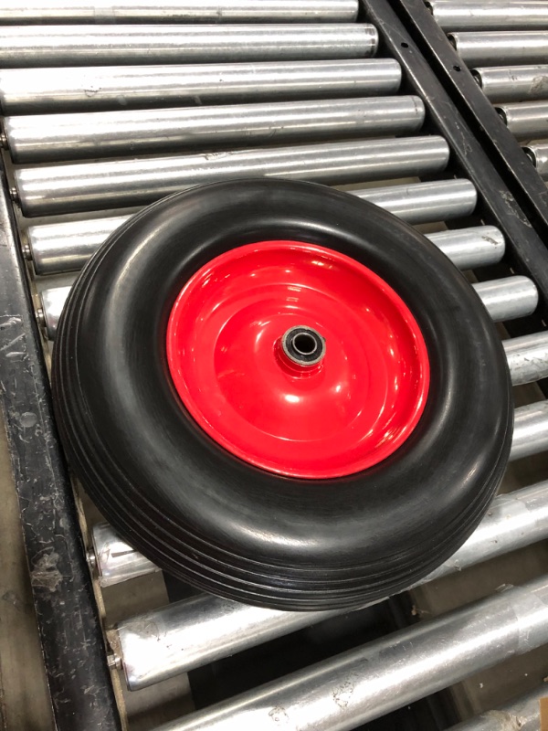 Photo 1 of 4.8/4.00-8'' flat free wheelbarrow tire