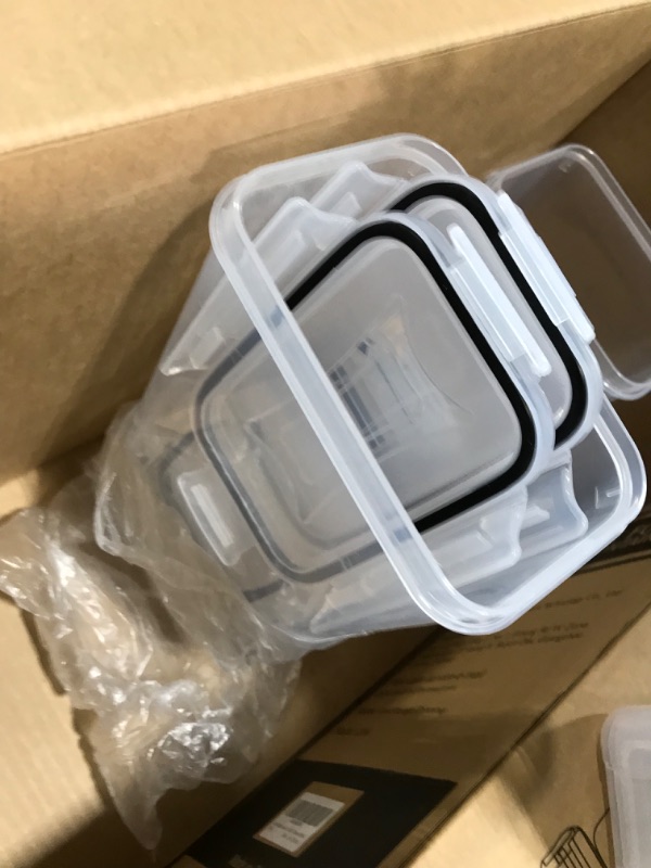 Photo 1 of 30 Pack Airtight Food Storage Containers for Kitchen Pantry Organization and Storage, BPA-Free, PRAKI Plastic Storage Canisters with Lids - Cereal, Flour and Sugar, Include 40 Labels, 6 Spoon & Marker
