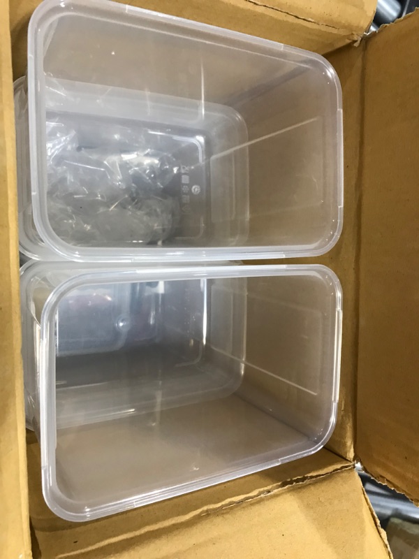 Photo 4 of 12-Piece Airtight Food Storage 6 Containers With 6 Lids - BPA-FREE Plastic Kitchen Pantry Storage Containers - Dry-Food-Storage Containers Set For Flour, Cereal, Sugar, Coffee, Rice, Nuts, Snacks Etc. Gray