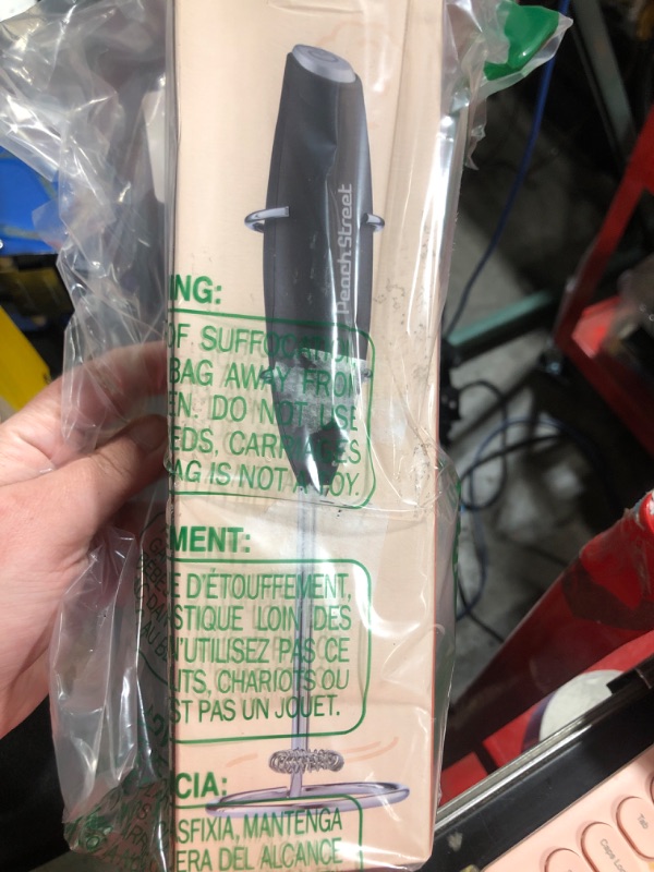 Photo 1 of Powerful Handheld Milk Frother, Mini Milk Foamer, Battery Operated (Not included) Stainless Steel Drink Mixer with Frother Stand for Coffee, Lattes, Cappuccino, Frappe, Matcha, Hot Chocolate. Matte Black