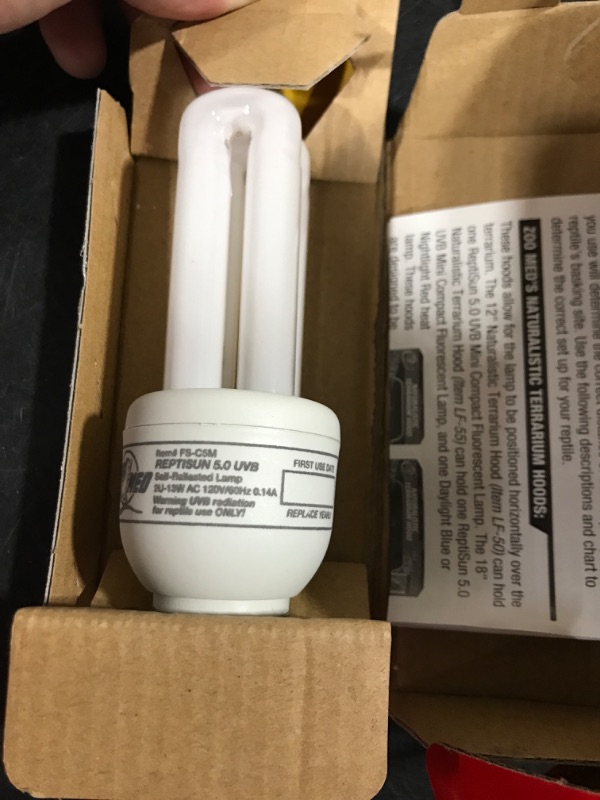 Photo 2 of Zoo Med ReptiSun 5.0 UVB Tropical Compact Fluorescent Bulb, 13 W