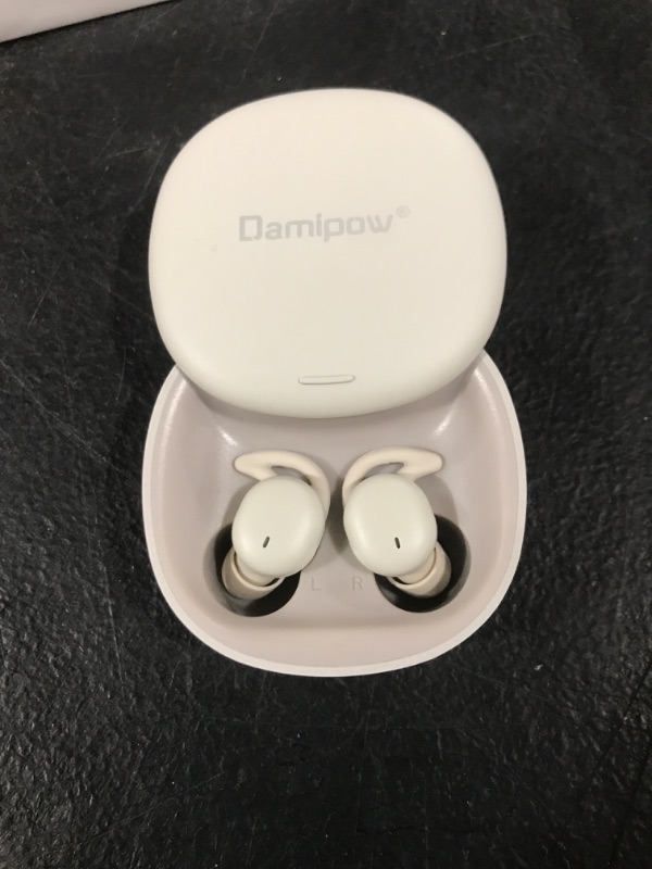 Photo 2 of Damipow True Wireless Sleep Earbuds, Noise Blocking Technology Bluetooth Headphones in-Ear, Smallest and Lightest, Ultra Comfortable Designed Specifically to Help You Asleep Faster and Sleep Better