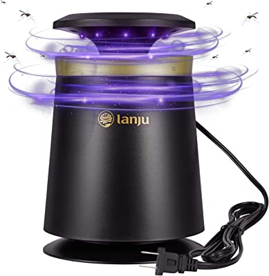 Photo 1 of lanju Fly Traps for Indoors, Non-Zapper Mosquito Catcher Gnat Moth Fruit Flies Insect Trap with Strong Suction, Quiet Odorless Air Drying Home Mosquito Killer Bug Trap(Black-Round) 